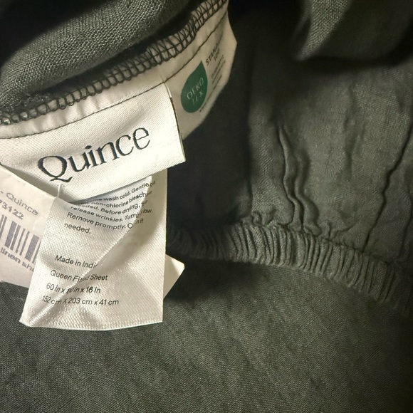Quince european linen sheet set queen pine nwot - Picture 5 of 8